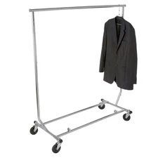 NEW Collapsible Folding Salesman Rolling Clothing Garment Retail Display Rack