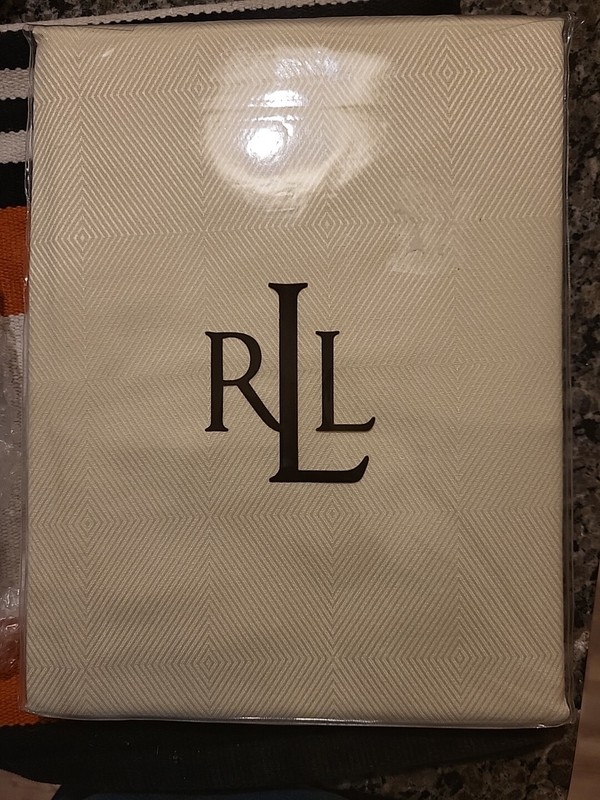 Ralph Lauren  70 X 84  Oblong Parchment Tablecloth (New without tag)