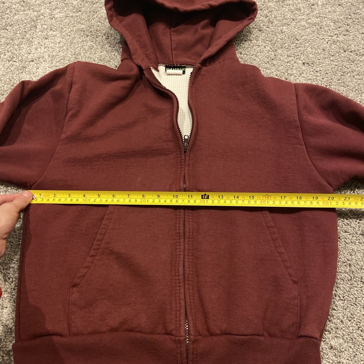 VTG 90s Camber Thermal Lined Zip Up Hoodie Sweatshirt USA