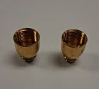 BRASS METAL SCREW ON PIPE BONG LARGE BOWL THREADING FOR SCREW ON LID SET OF 2