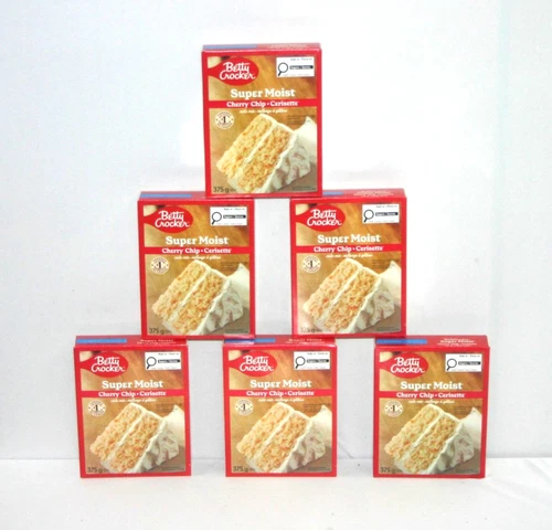 6X Betty Crocker Super Moist Cherry Chip Cake Mix 375g 6 Pack Canadian BBY 6/27