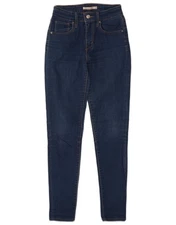 LEVI'S Womens 721 High Rise Skinny Jeans W24 L27 Blue Cotton BR08