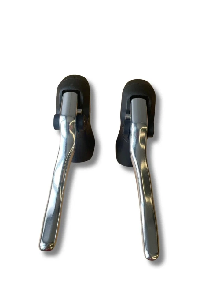 Palanca de freno de carretera Tektro RL340 palanca plateada con capós negros sin logotipo Tektro Foto 2 de 4