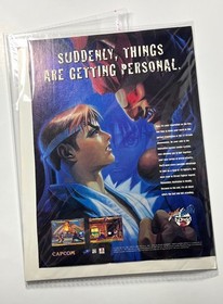 Street Fighter II 2 Alpha Ad Print Poster Capcom Saturn Playstation Ryu Akuma