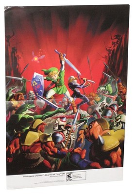 Nintendo Double Sided Poster - (Legend of Zelda Ocarina of Time 3D & Phantom Hou