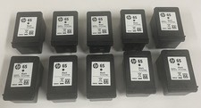 10 Empty Virgin Genuine HP 65 Black Ink Cartridges EMPTY