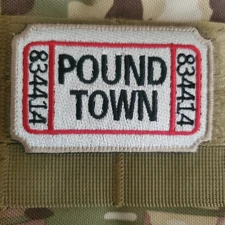 POUND TOWN Sarcastic Funny Tactical Morale Patch Hook and Loop