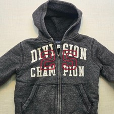 The Childrens Place Boys Gray Sherpa Lined Zip Hoodie Division 25 Champion S 5/6
