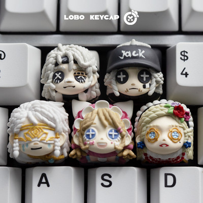 Cute Identity V Resin Key Cap Prisoner Perfumer Mercenary Gardener Keycap 1Piece