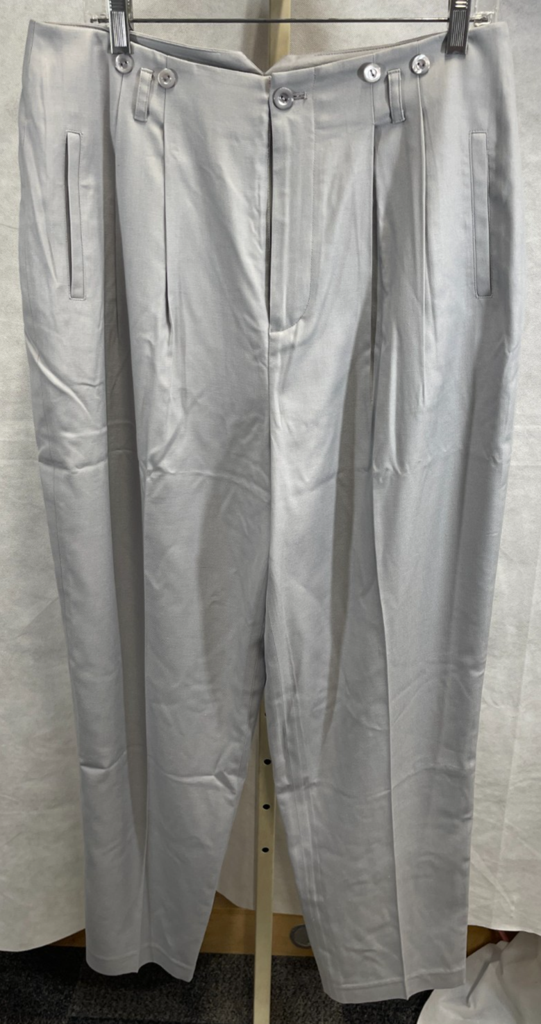 Women’s J. Peterman Wide Leg Gray Silk Casual Pants Size 14