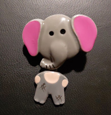 Vintage Articulated Elephant Brooch Korean