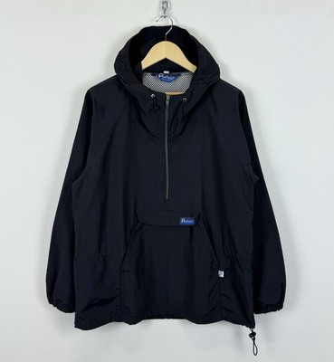 Penfield Anorak 1/2 Zip Jacket Men s Size M Black Top Hooded Made in USA RARE