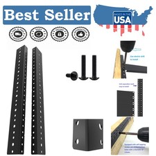 Durable 8U Rack Rails Kit - Pre-Threaded Alloy Steel for Easy Setup and Security