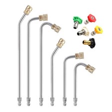 High Pressure Washer Extension Wand Lance Curved Rod Gutter Cleaning Tool