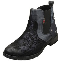 Mustang Damen Chelsea Boots Marineblau Low Heel Seitenzip - 38 Eu