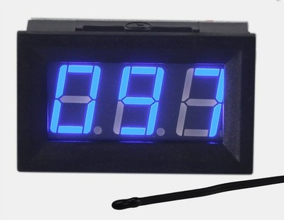 UCTRONICS 0-167°F Fahrenheit Digital Temperature Meter Blue LED Display MF55 ...