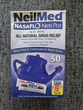 Neilmed Nasaflo Neti Pot Nasal Rinse Allergy & Sinus Relief 50ct EXP 10/2026
