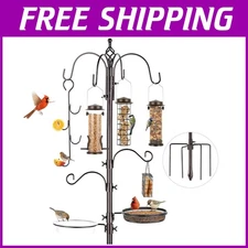 Bird Feeding Station Kit - 94 Inch Tall Pole with Hooks