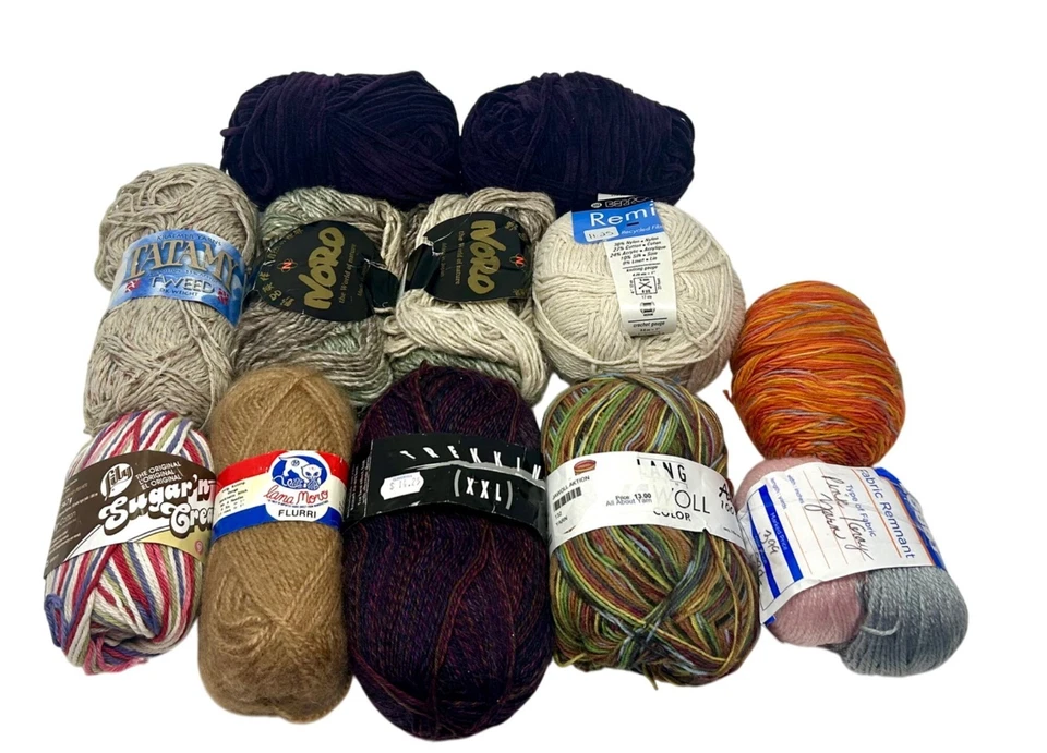 Colección de hilos de mohair de seda teñidos a mano varias marcas Foto 2 de 4