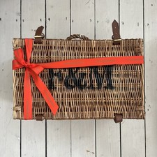 Fortnum and Mason F&M Wicker Hamper Basket - 42cm x 26cm x 19cm