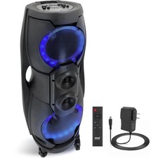 Pyle 8'' Multi-Purpose Speaker System-2 Channel Bluetooth, Rechargeable Speaker
