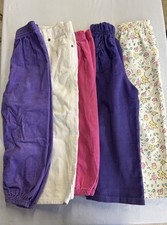 Vintage Mixed Lot Of 5 Pairs Of 1990s Girls Corduroy Pants Size 4 Youth Toddler