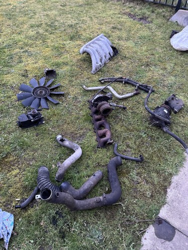 mercedes om606 turbo engine components manifold ac intercooler pipes brackets - Picture 15 of 15