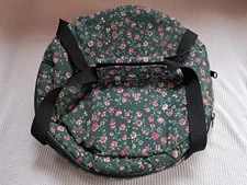 Outer Circle Circular Green Floral Pattern insulated hot / cold travel tote