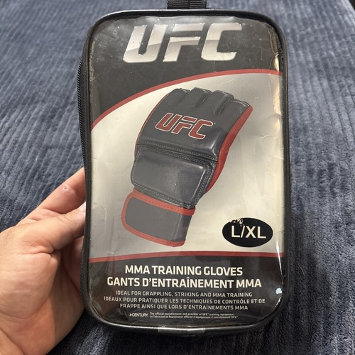 UFC MMA Training Gloves, Size L/XL Adult, Red & Black