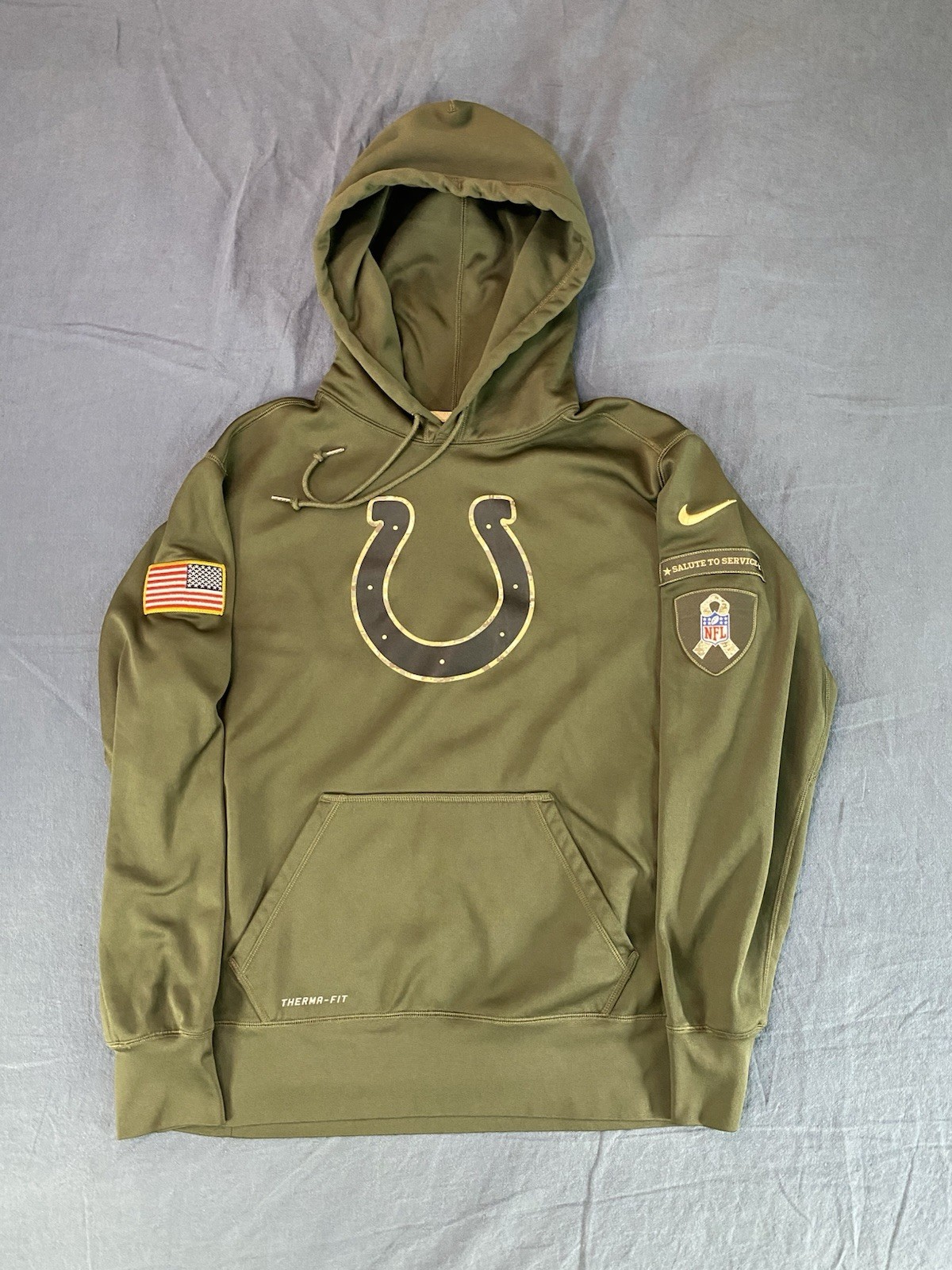 Nike Indianapolis Colts Hoodie Mens Large NFL Football Salute To Service Indy