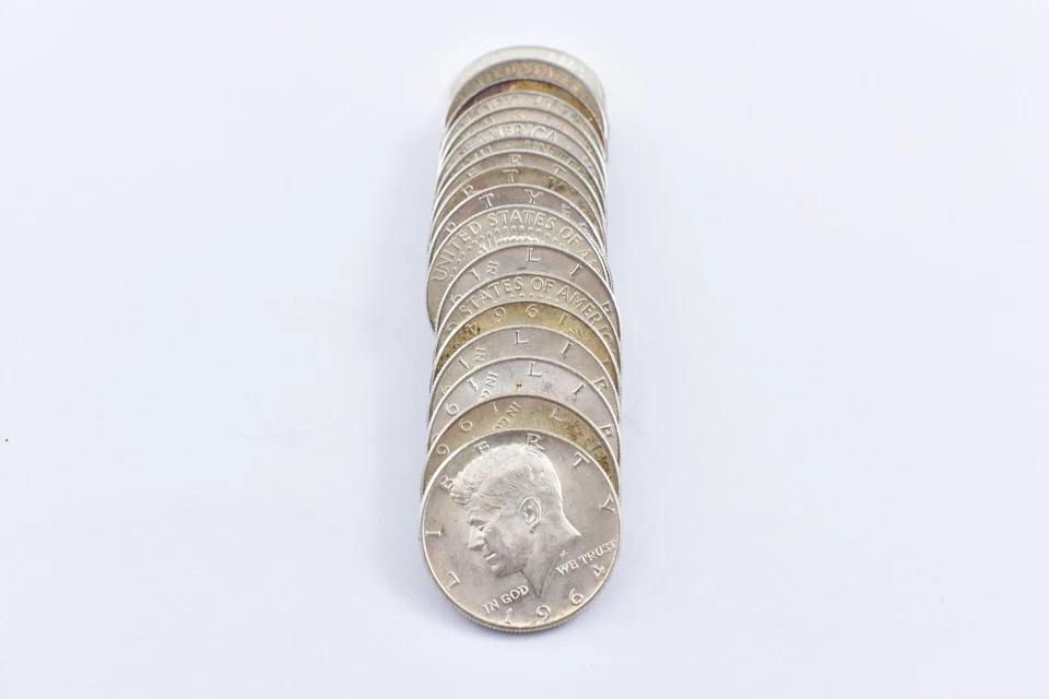 Circulated 1964 Kennedy Roll 20 Coin $10 Face Lot Collection - Image 2 of 4