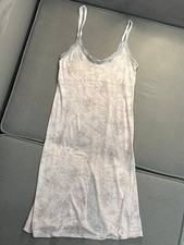 Rare Vintage La Perla Nightdress Slip Dress Size S Silk Blend Floral Lace Trim