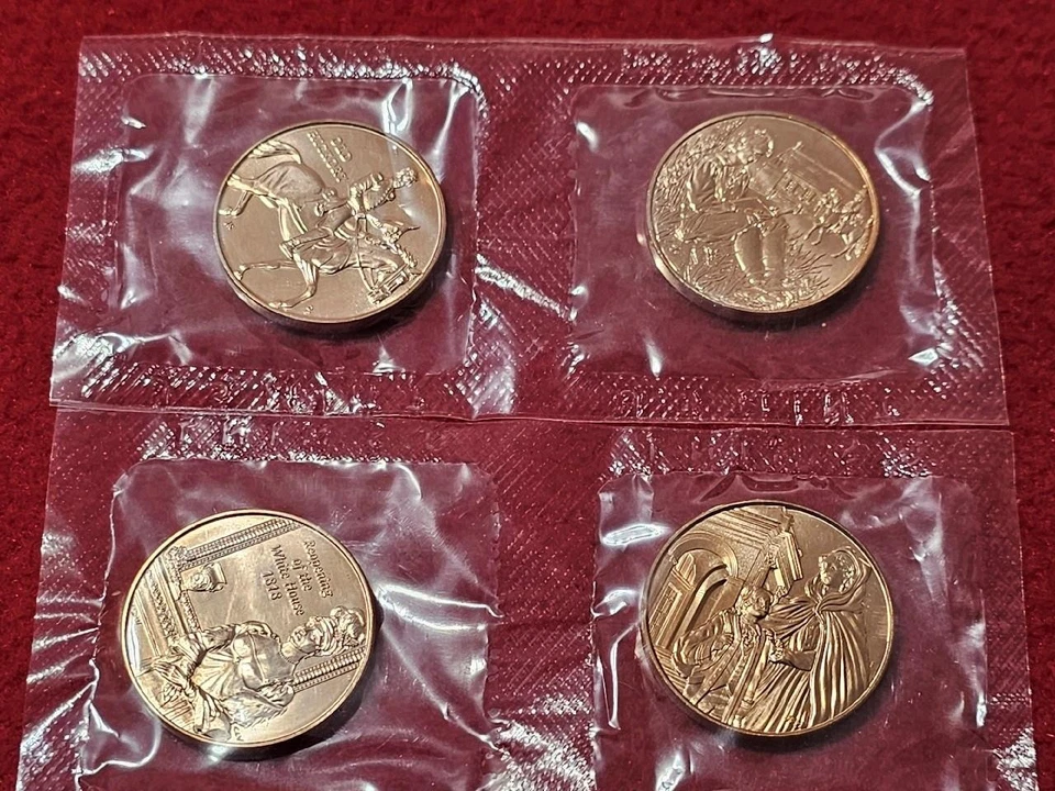 2008 First Spouse Bronze Medal Series OGP 4 Medals.                    #MF-T5258 - Image 4 of 4