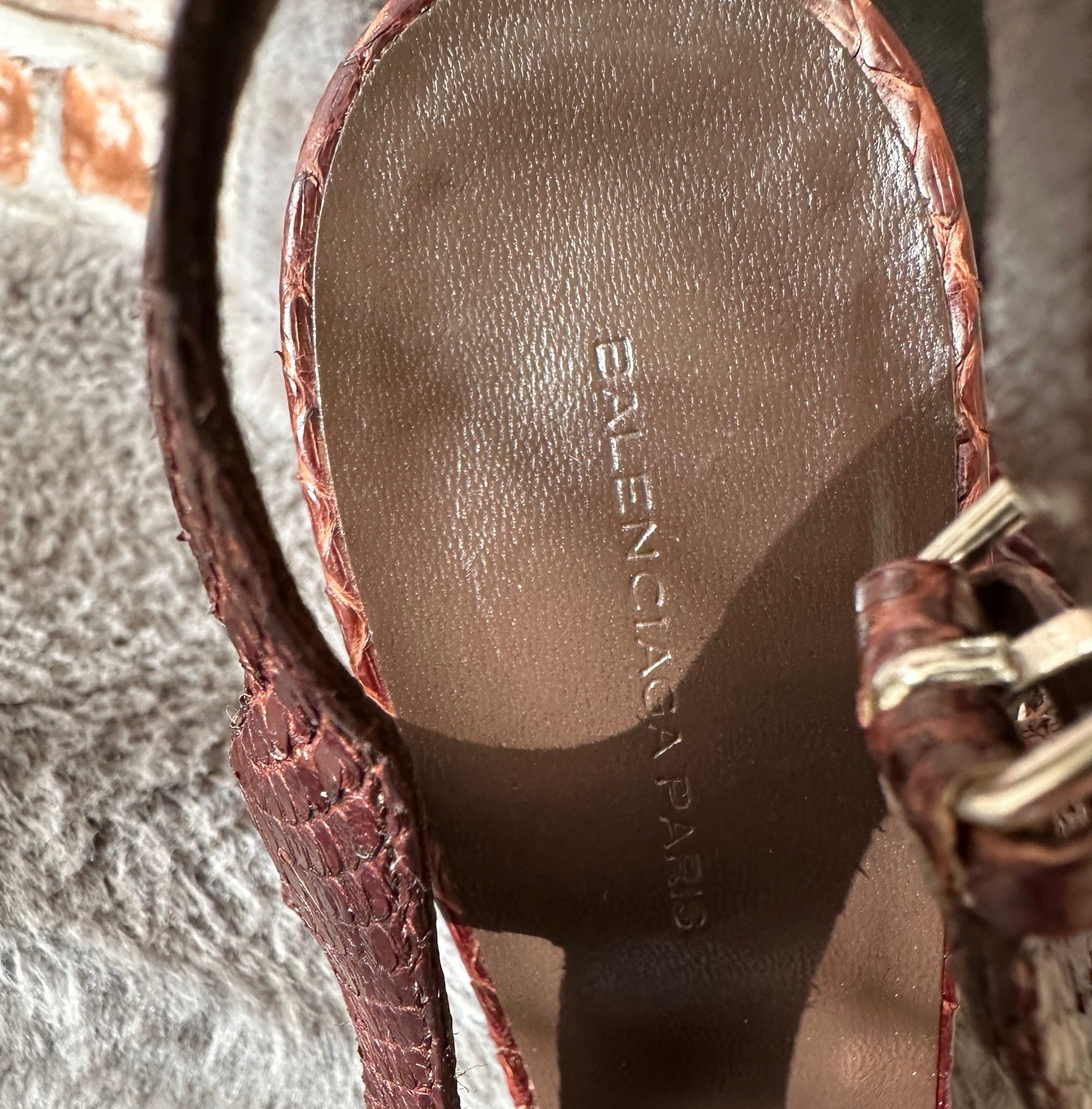 Balenciaga Brown Python Pumps Size 38 - image 13
