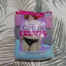 Hanes Women's Cotton Tagless Hi-Cuts Breathable Soft 5 Pack Size 8/XL NWT