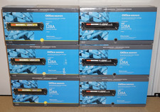 6x Office Depot HP 128A Laser Toner Cartridge - 3 Black CE320A 3 Yellow CE322A