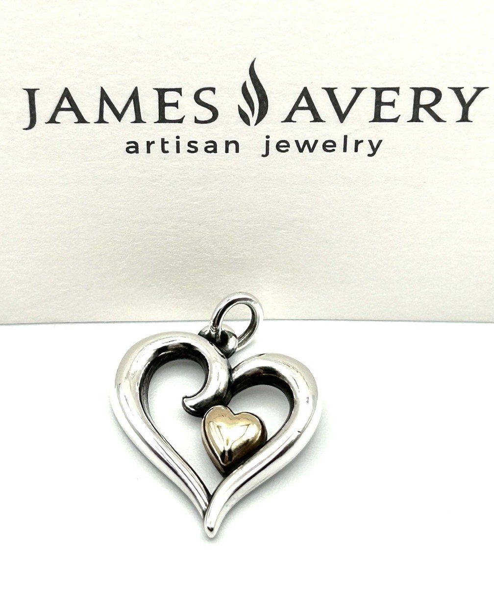 James Avery 925 Sterling Silver 14K Gold Joy of My Heart Large Charm  Pendant