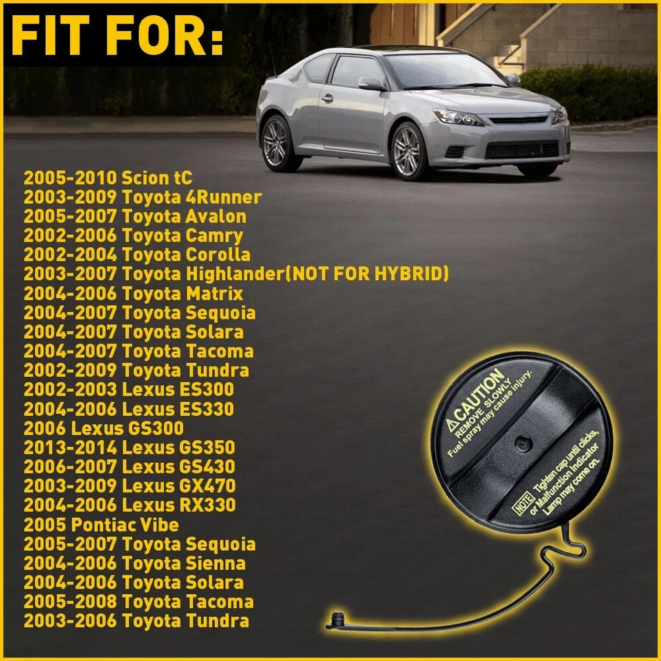 TAPA DE GAS DE FÁBRICA LEXUS RX330 GX470 ES330 ES300 77300-47010 Foto 2 de 4