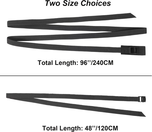 Ayaport Lashing Straps with Buckles 0.75'' x 48'', Black - Foto 4 di 6