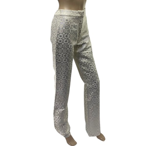 MARTIN GRANT raro pantalone jacquard a cerchio grigio argento vintage - Foto 2 di 9