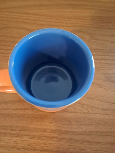 Rainforest Cafe Ceramic Coffee Mug Large Orange & Purple Cup 16 oz. A Wild Place - Picture 4 of 4