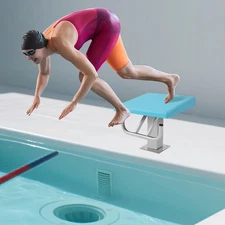 Pool Diving Platform Swimming Pools Board Heavy Duty W/ Stainless Steel Base