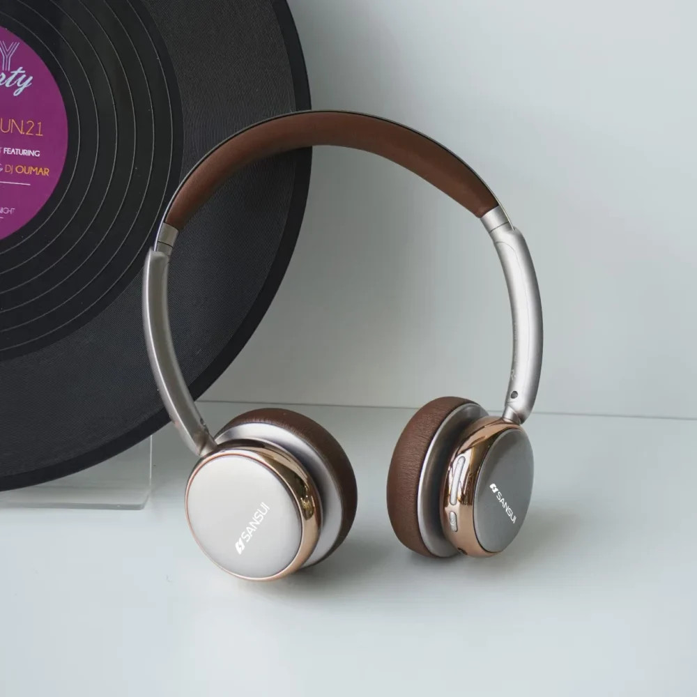 Casque sans fil Sansui DT11 Bluetooth 5.4 à réduction de bruit active ANC noir