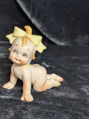 Very Hard To Find Vintage Kewpie Bisque Porcelain Baby Dolls Unmarked