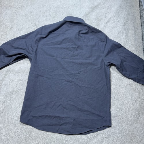 Camisa Untuckit Para Hombre Grande Abotonada Manga Larga Cuadros Gris Marcasín Oficina - Imagen 11 de 13
