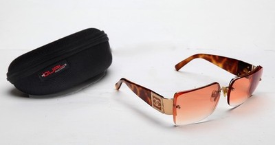 VTG. Chanel 4095-B Rhinestone CC Logo Half Rimless Sunglasses