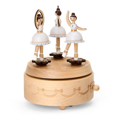 Wooderful life Wooden Music Box ballerina Swan Lake cute Sanrio