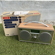 Logik Portable DAB Radio, Silver/Brown, Dual Alarm, Sleep/Snooze, Headphone