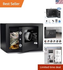 Digital Electronic Money Safe, Steel Security Lock Box with Keypad, Office Ho...
