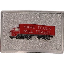 Sm Semi Trucking Truckin Trucker Truck Driver Hookfast 60s Vintage Belt Buckle